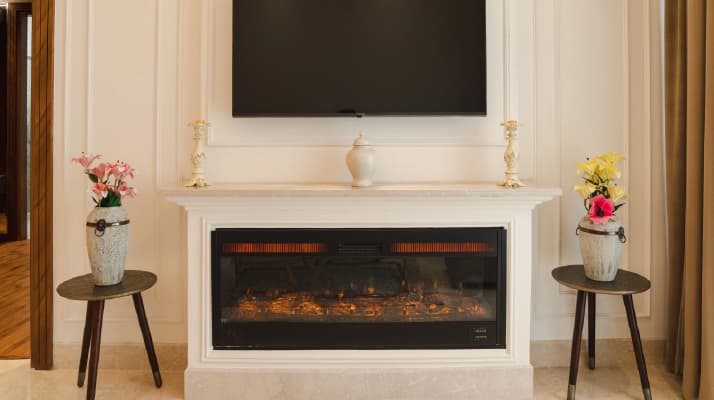 AGI Sky Villas, interior fireplace