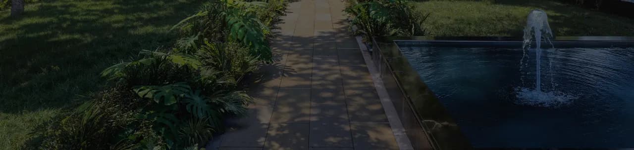 Landscaped water feature at Mexmon Dreams (render)