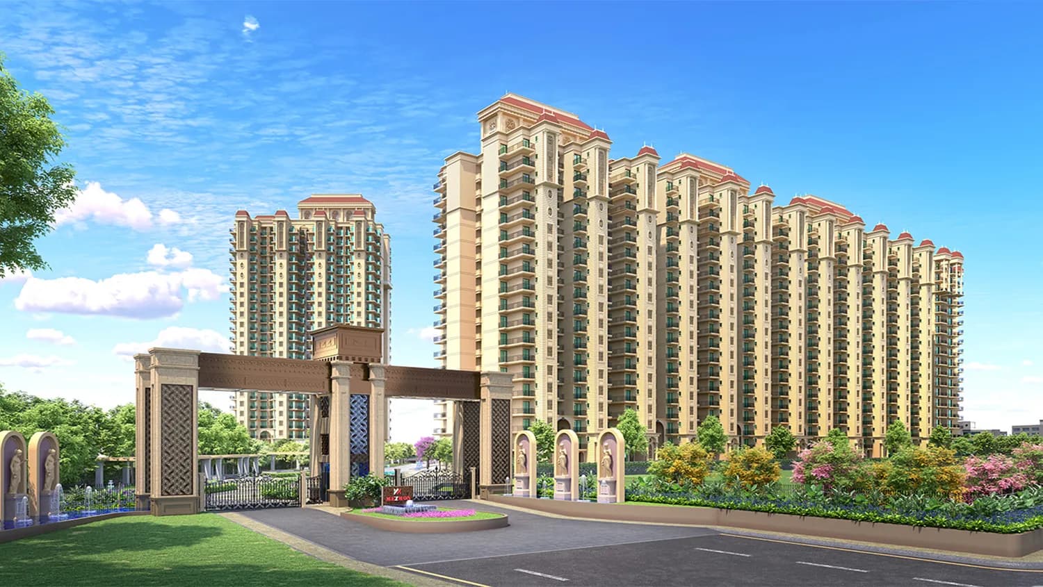 Mexmon Dreams towers and entrance gate (render)