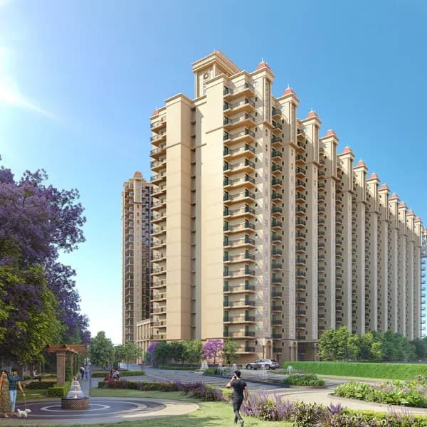 A Mexmon Dreams tower beside landscaped gardens (render)