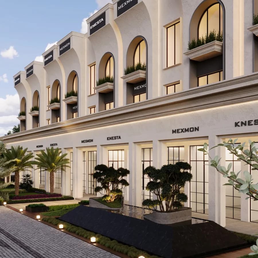 Corner of the Mexmon Highstreet facade (render)
